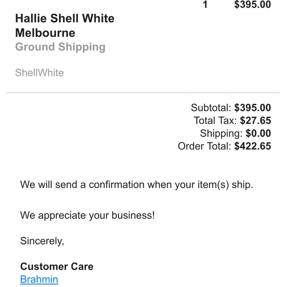 Brahmin Hallie in Shell White - Picture 7 of 7